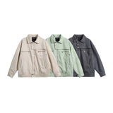 Unisex Jacket Autumn Plain Pocket Casual Coat