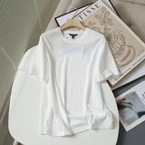 Women's T-Shirt Spring/Summer Loose-Fitting Pure Cotton Short Sleeves T-shirt Women's Simple