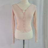 Women Long Sleeve Shirt Cardigan Buttoned Bottoming Shirt Women's Top