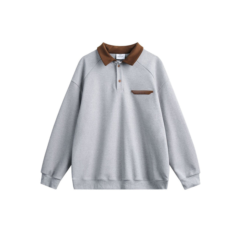 Unisex Sweatshirt Fall Lapels Pullover Sweater