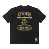 Men T Shirt Spring Summer Chinese Style Text Printed Short Sleeve T-shirt Men and Women Street