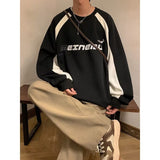 Men Hoodie round Neck Sweater Men's Spring and Autumn Loose