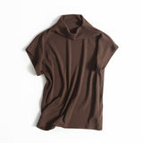 Women T-Shirt Summer Knitted Pullover Short Sleeve Short Sleeve T-shirt Top