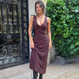 Women Desses Retro V-neck Summer Dress Beach Dress