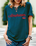 Women's Independence Day T Shirt Printed Short-Sleeved T-shirt