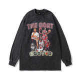 Men Long Sleeve Shirt Owen T-shirt Basketable Nets Star Washed Distressed Long Sleeve Autumn Winter Sweater