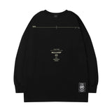 Men's Long Sleeve Shirt Long Sleeve T-shirt Men's Autumn Letter Print Loose round Neck