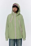 Unisex Jacket Autumn Contrast Color Multi-Zipper Shell Jacket Women's Clothing