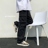 Men Sweatpants Overalls Men's Fashion Brand Autumn Hong Kong Style Loose Casual Straight-Leg