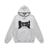 Men Fleece Lined Hoodie Winter Hooded Sweater Men Oversize Letters Printed Loose Long Sleeves