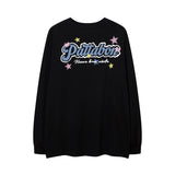 Men Long Sleeve Shirt Dopamine Cartoon Printed Lovers Wild Long Sleeve T-shirt for Men and Women