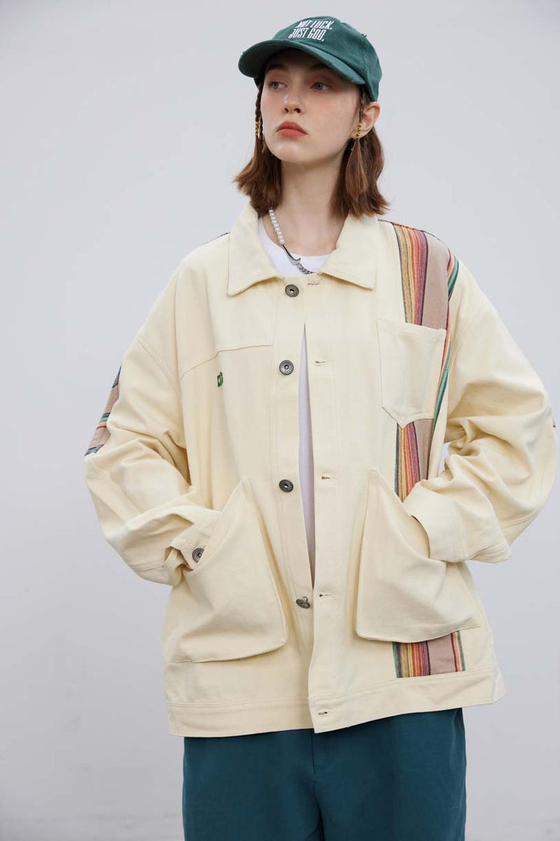 Unisex Jacket Autumn Leisure Stitching Jacket Women's Clothing