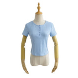 Women T-Shirt round Neck Short Sleeve T-shirt Women's Summer Top