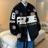 Varsity Jacket Vintage Retro Motorcycle Clothing Coat Autumn and Winter Loose Couple Baseball Uniform
