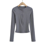 Women T-Shirt Tight Long-Sleeved Top Women's Spring Slimming T-shirt