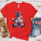Women Independence Day T Shirt Crew Neck Short Sleeve T-shirt Top