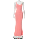 Women Dresses Slim-Fit Hip Strap Long Fishtail Skirt