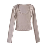 Women T-Shirt Long Sleeve Bottoming Shirt for Women Autumn and Winter