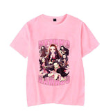 Cute Kamado Nezuko Print Short Sleeve T Shirts Women