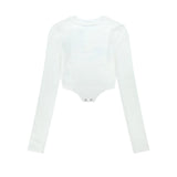Women Long Sleeve T-Shirt Women's Slim Print Short