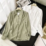 Women T-Shirt White Long Sleeve Shirt Women Spring and Autumn Top