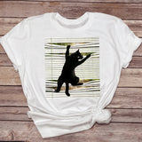 Printed Crew Neck Top Short Sleeve T-Shirt Women's