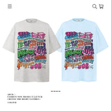 American vintage street T-shirt pure cotton men's and women's summer loose