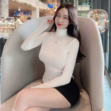 Women Long Sleeve Shirt Skinny Slimming Bottoming Shirt Autumn and Winter Long Sleeve