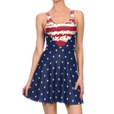 National Flag Day Dress Summer Sleeveless Vest Printed Dress
