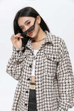 Unisex Jacket Autumn Plaid Monochrome Casual Shirt Women's Clothing