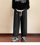 Men Sweatpants Overalls Men's Spring and Autumn Loose Wide Leg Draped Pants