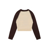 Women Sweater Short Sweater Women's round Neck Long Sleeve