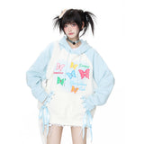 Women Hoodie Hooded Sweater Loose Women's Autumn Color Matching