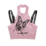 Women's Vest Printed Knitted Vest Women's Short Camisole
