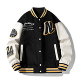 Varsity Jacket Vintage Letter Embroidered Baseball Uniform Boys Autumn and Winter Jacket Jacket