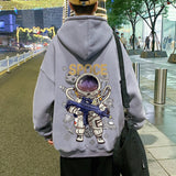 Men Hoodie Hooded Sweater Men's Spring and Autumn Loose Casual Astronaut Print