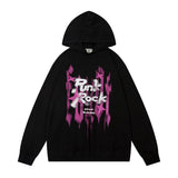 Men Hoodie Graffiti Letter Hooded Sweater Men's Hip Hop Loose Leisure Pullover Hoodie Spring and Autumn
