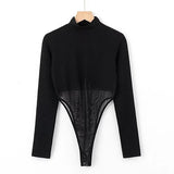 Women T-shirt Stitching Long Sleeve T-shirt Female