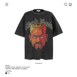 American vintage street T-shirt men's loose top