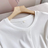Women T-Shirt Loose Women Temperament Crew Neck Fashion