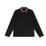 Unisex long-sleeved shirt autumretropolo shirt lapel