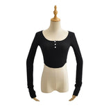 Women T-Shirt Long Sleeve T-shirt Summer Women's Fashion Casual round Neck