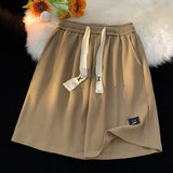 Men Sweatpants Waffle Shorts Men's Summer Sports Loose Casual