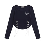 Women Long Sleeve T-Shirt Long Sleeve T-shirt Women's Spring and Autumn Lettered Casual Street