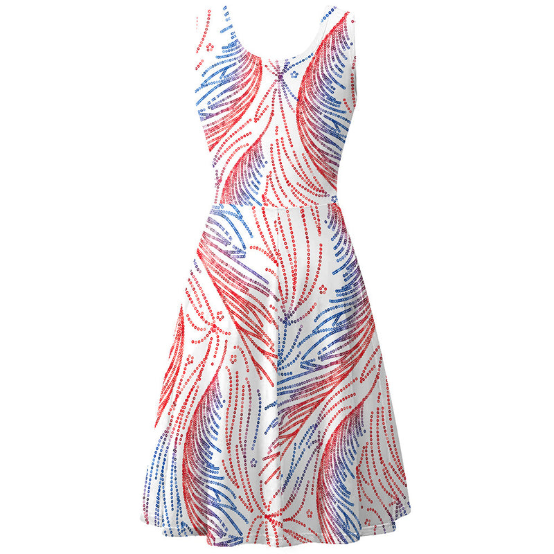 National Flag Day Dress Summer Dress Printed Casual