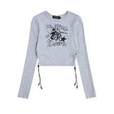 Women Long Sleeve T-shirt Short-Sleeved T-shirt Women's Spring and Autumn Printed Casual round Neck