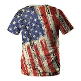 National Flag Day T Shirts Summer Independence Day Printed T-shirt Men