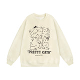 Men Hoodie Animal Printed Crew Neck Sweatshirt