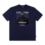 Men T Shirt Summer Retro Portrait Printing round Neck Short Sleeve
