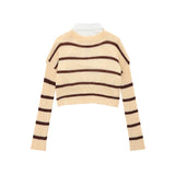 Women Sweater Short Knitwear for Women Autumn Casual Long Sleeve Shirt
